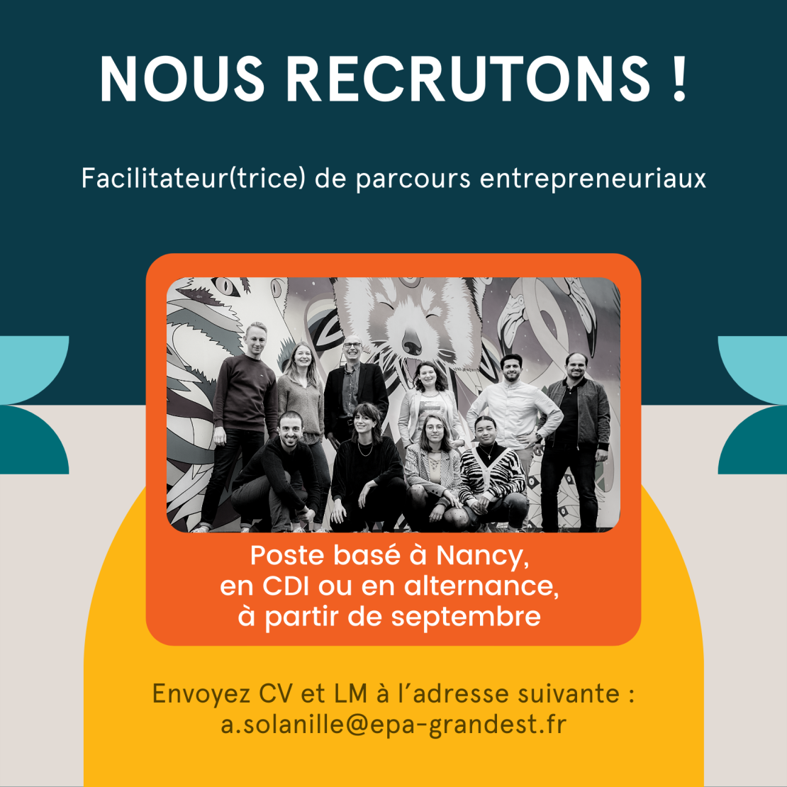Offre Facilitateur de Parcours Entrepreneuriaux CDI Alternance