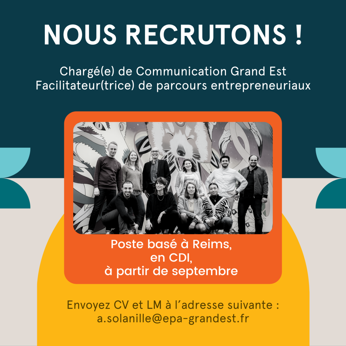 Offre Chargé de Communication / Facilitateur de Parcours Entrepreneuriaux
