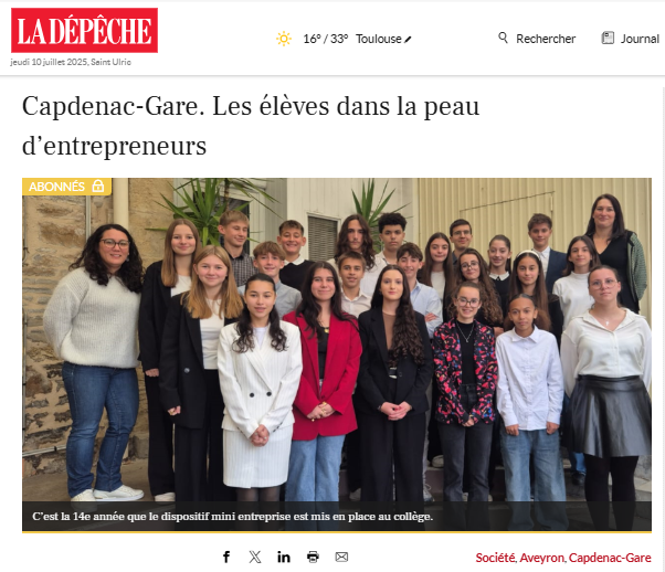 Article Aveyron Capdenac-Gare