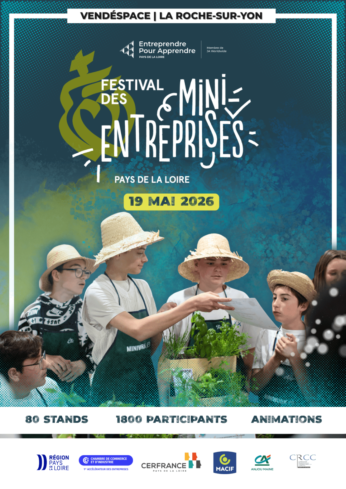 Eleves vendant leur produit au festival